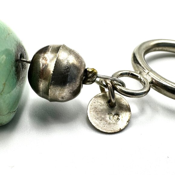 Native American Chunky Turquoise & Sterling Silver Bracelet — EUC - Picture 3 of 13